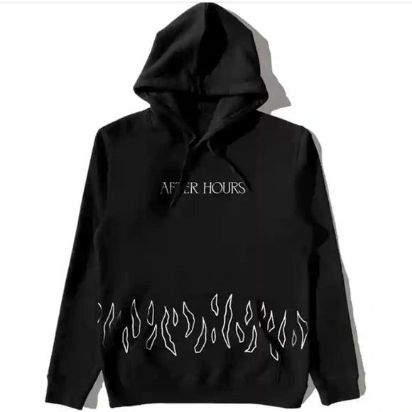 The Weeknd Other - The Weeknd RARE After Hours Never Coming Down Black Pullover Hoodie Size Small